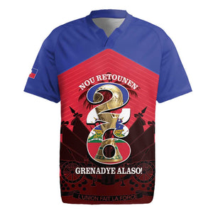 Personalized Les Grenadiers Haiti Football Rugby Jersey 2026 Nou Retounen Red Version LT14