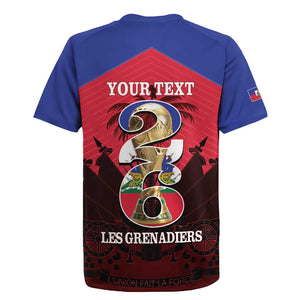 Personalized Les Grenadiers Haiti Football Rugby Jersey 2026 Nou Retounen Red Version LT14