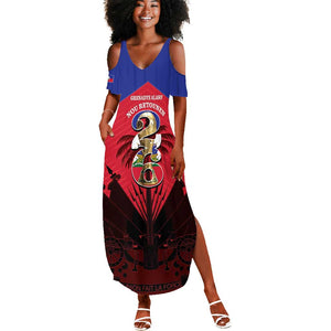 Personalized Les Grenadiers Haiti Football Summer Maxi Dress 2026 Nou Retounen Red Version LT14