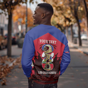 Personalized Les Grenadiers Haiti Football Sweatshirt 2026 Nou Retounen Red Version - African Pride