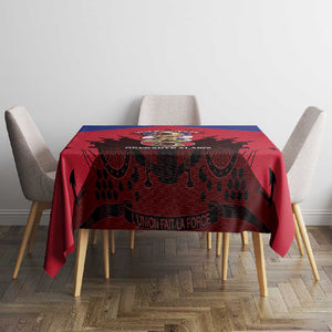 Les Grenadiers Haiti Football Tablecloth 2026 Nou Retounen Red Version - African Pride