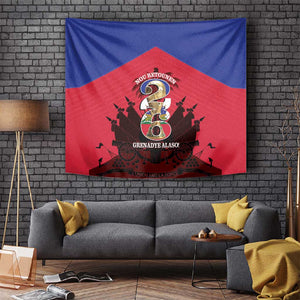 Les Grenadiers Haiti Football Tapestry 2026 Nou Retounen Red Version - African Pride