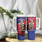 Personalized Les Grenadiers Haiti Football Tumbler With Handle 2026 Nou Retounen Red Version - African Pride