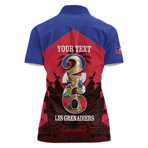 Personalized Les Grenadiers Haiti Football Women Polo Shirt 2026 Nou Retounen Red Version LT14