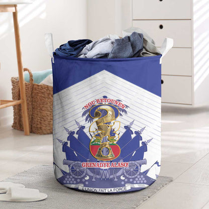 Les Grenadiers Haiti Football Laundry Basket 2026 Nou Retounen White Version - African Pride