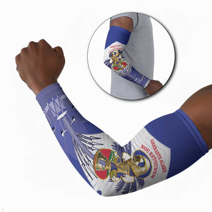 Personalized Les Grenadiers Haiti Football Arm Sleeves 2026 Nou Retounen White Version