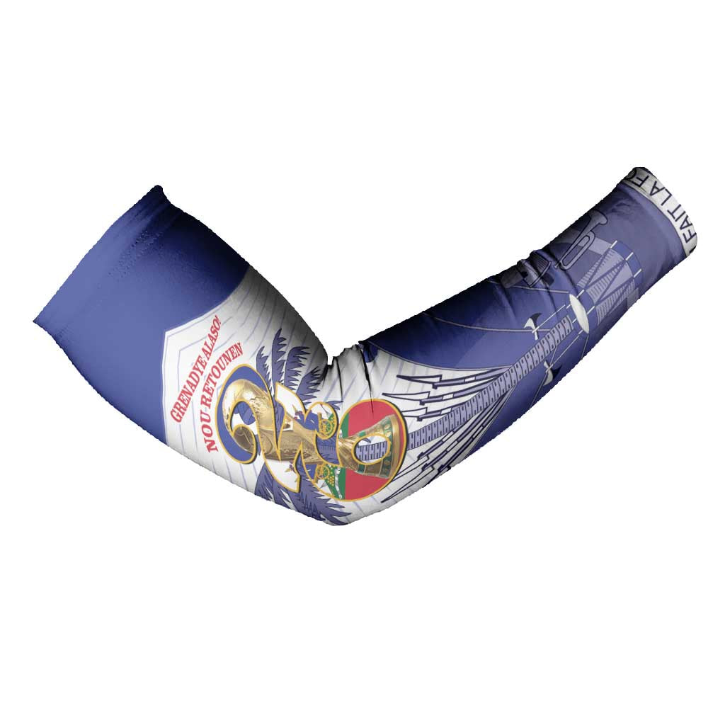 Personalized Les Grenadiers Haiti Football Arm Sleeves 2026 Nou Retounen White Version