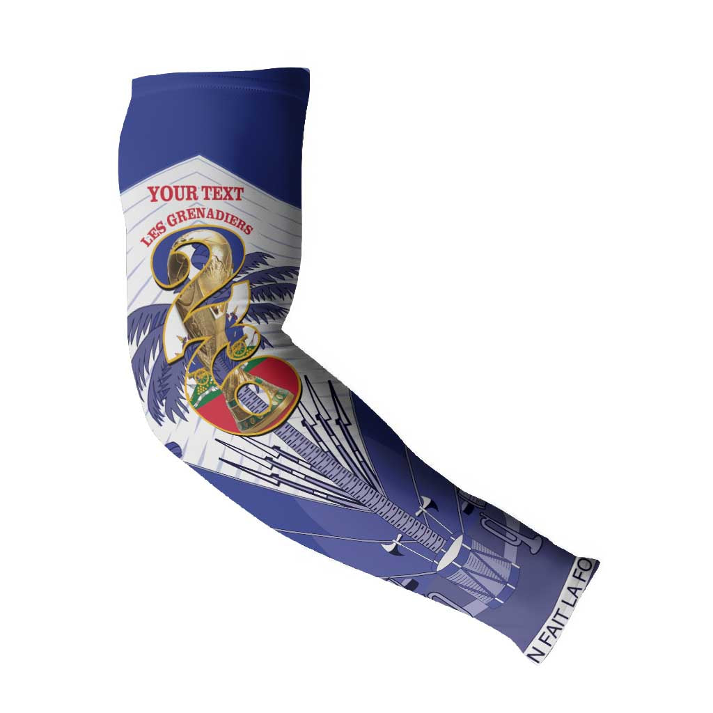 Personalized Les Grenadiers Haiti Football Arm Sleeves 2026 Nou Retounen White Version