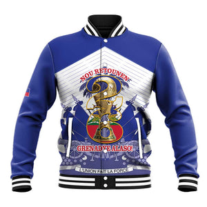 Personalized Les Grenadiers Haiti Football Baseball Jacket 2026 Nou Retounen White Version - African Pride