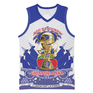 Personalized Les Grenadiers Haiti Football Basketball Jersey 2026 Nou Retounen White Version - African Pride