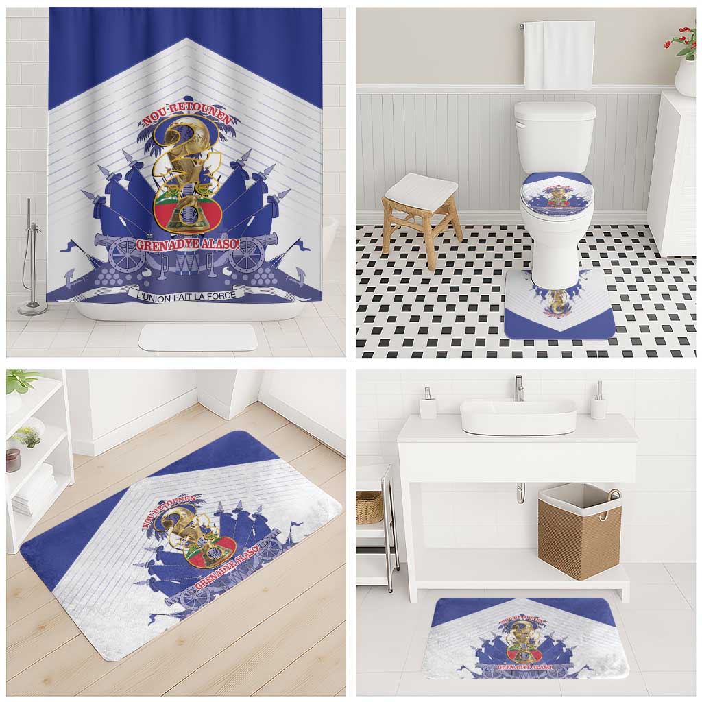 Les Grenadiers Haiti Football Bathroom Set 2026 Nou Retounen White Version