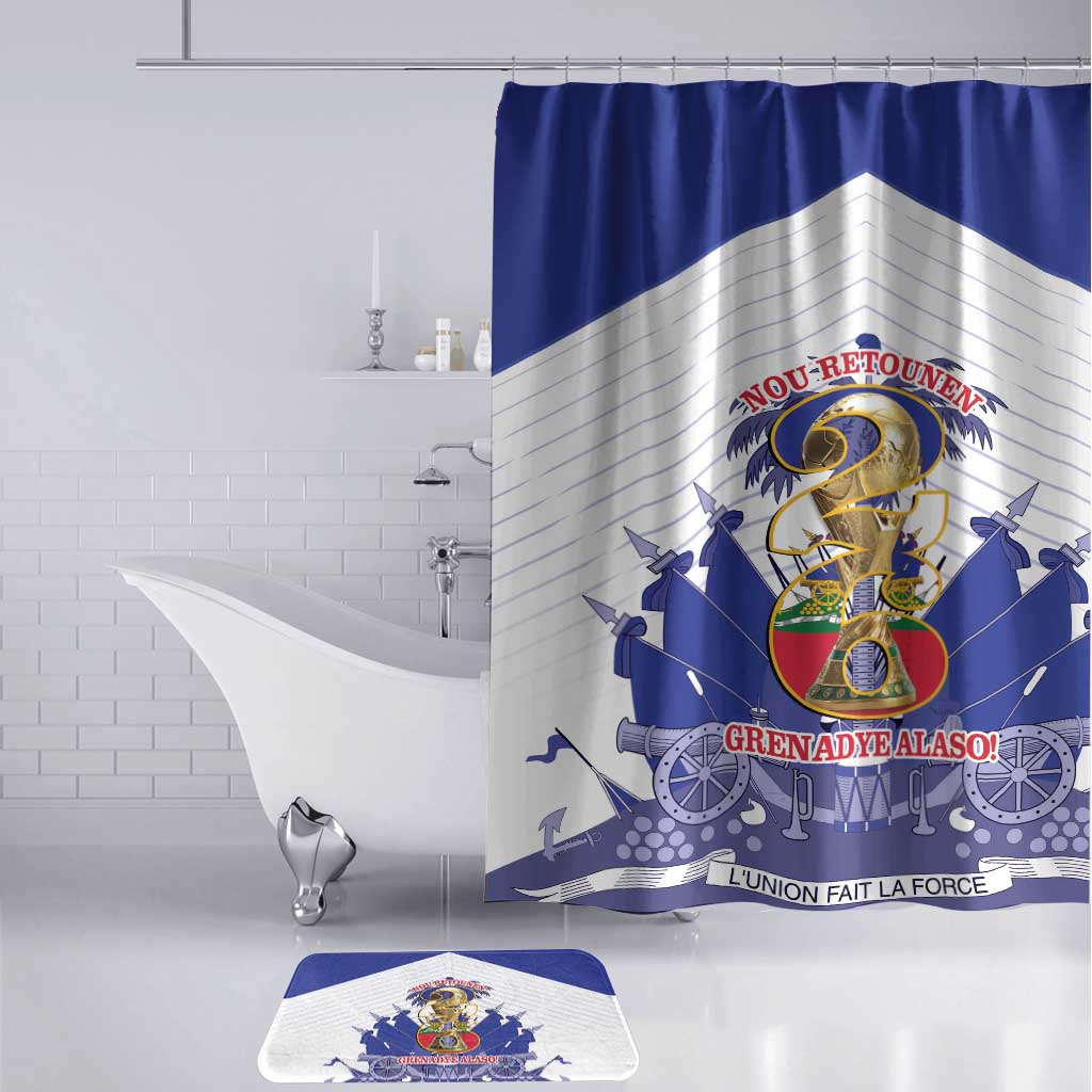 Les Grenadiers Haiti Football Bathroom Set 2026 Nou Retounen White Version