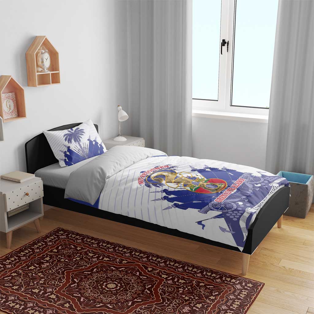 Les Grenadiers Haiti Football Bedding Set 2026 Nou Retounen White Version - African Pride