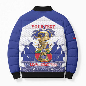 Personalized Les Grenadiers Haiti Football Bomber Puffer Jacket 2026 Nou Retounen White Version