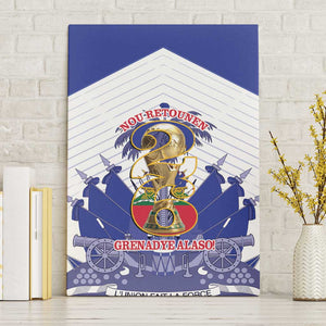 Les Grenadiers Haiti Football Canvas Wall Art 2026 Nou Retounen White Version - African Pride