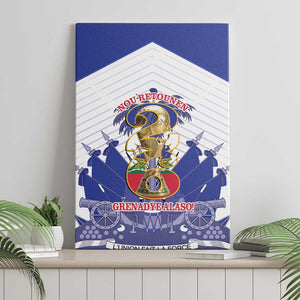 Les Grenadiers Haiti Football Canvas Wall Art 2026 Nou Retounen White Version - African Pride