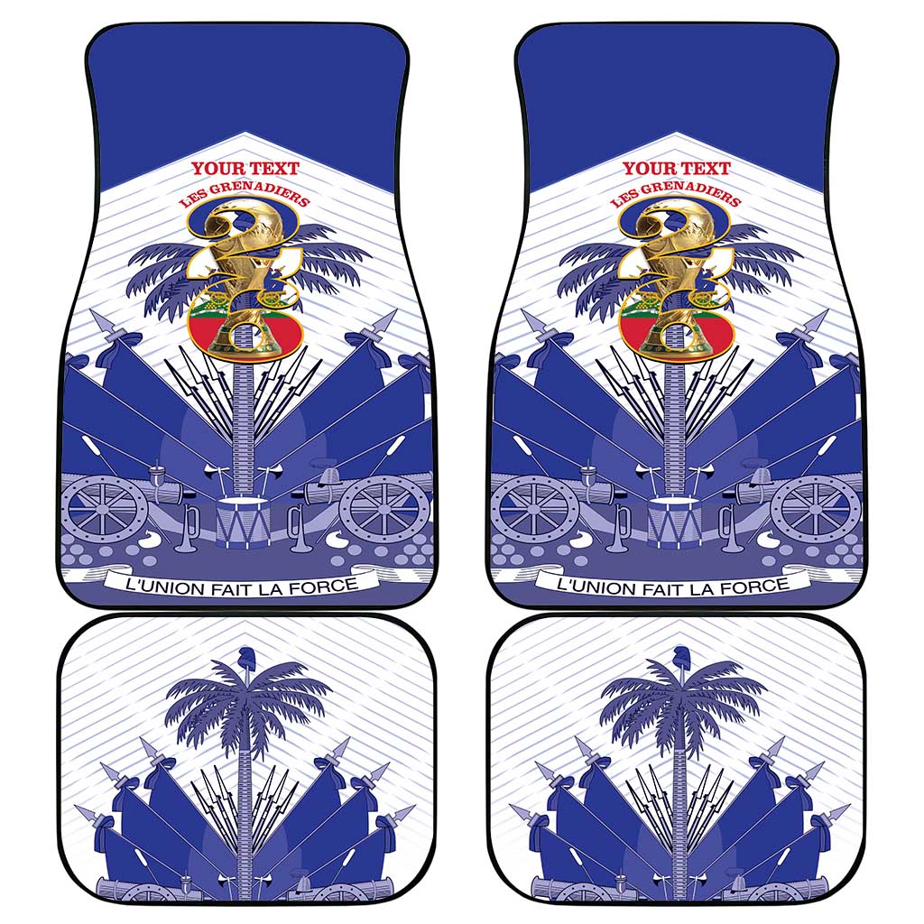 Personalized Les Grenadiers Haiti Football Car Mats 2026 Nou Retounen White Version - African Pride