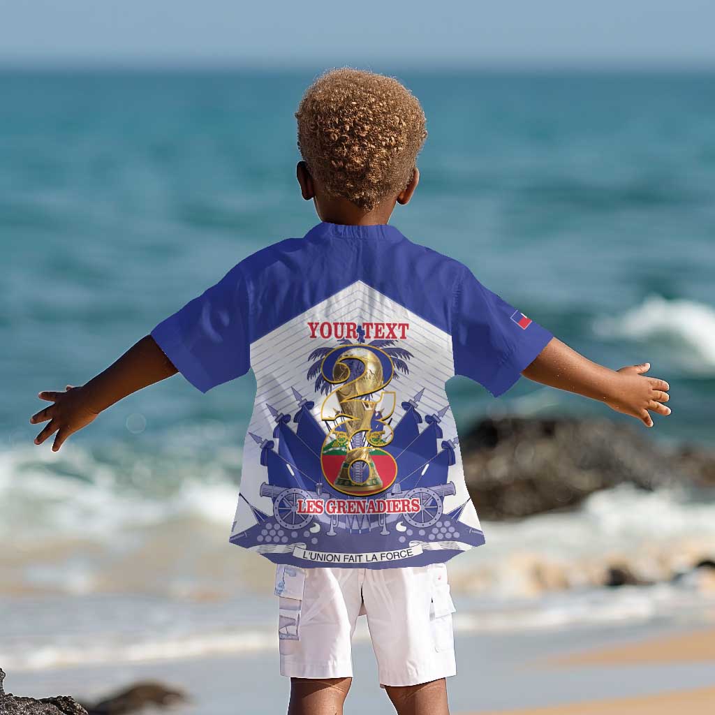 Personalized Les Grenadiers Haiti Football Kid Hawaiian Shirt 2026 Nou Retounen White Version LT14