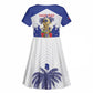 Personalized Les Grenadiers Haiti Football Kid Short Sleeve Dress 2026 Nou Retounen White Version LT14