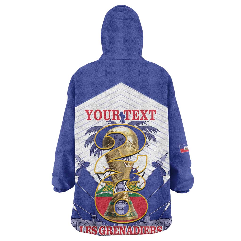 Personalized Les Grenadiers Haiti Football Kid Wearable Blanket Hoodie 2026 Nou Retounen White Version - African Pride