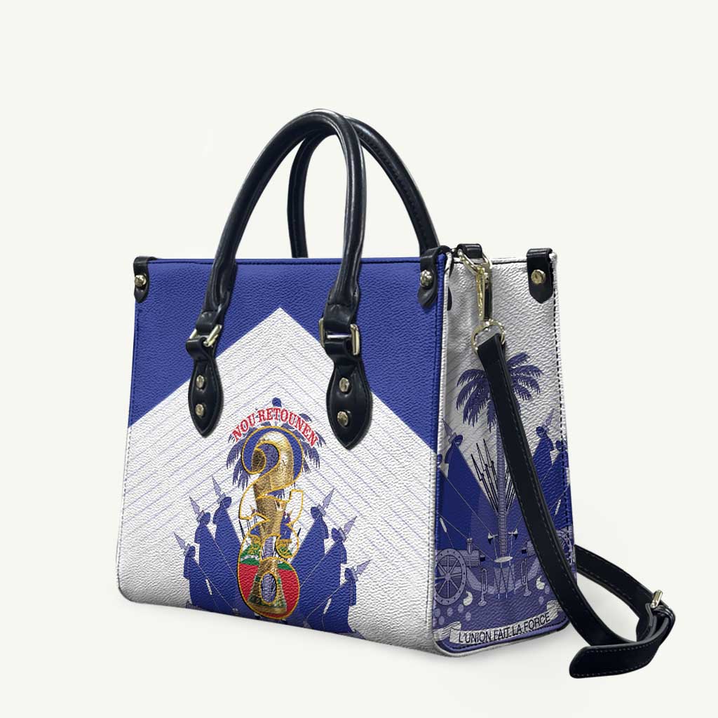 Les Grenadiers Haiti Football Leather Bag 2026 Nou Retounen White Version