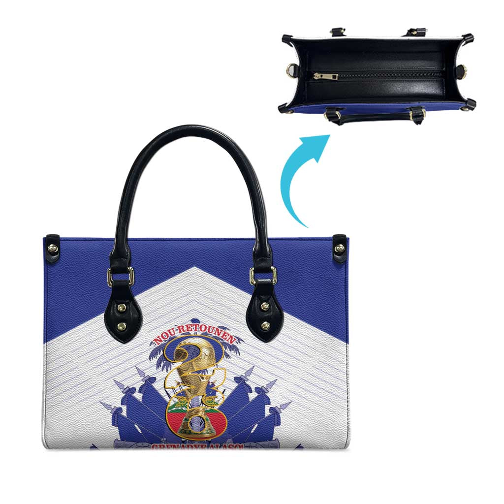 Les Grenadiers Haiti Football Leather Bag 2026 Nou Retounen White Version