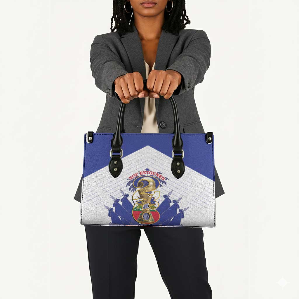 Les Grenadiers Haiti Football Leather Bag 2026 Nou Retounen White Version