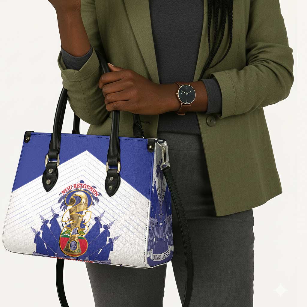 Les Grenadiers Haiti Football Leather Bag 2026 Nou Retounen White Version