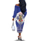 Personalized Les Grenadiers Haiti Football Off The Shoulder Long Sleeve Dress 2026 Nou Retounen White Version - African Pride