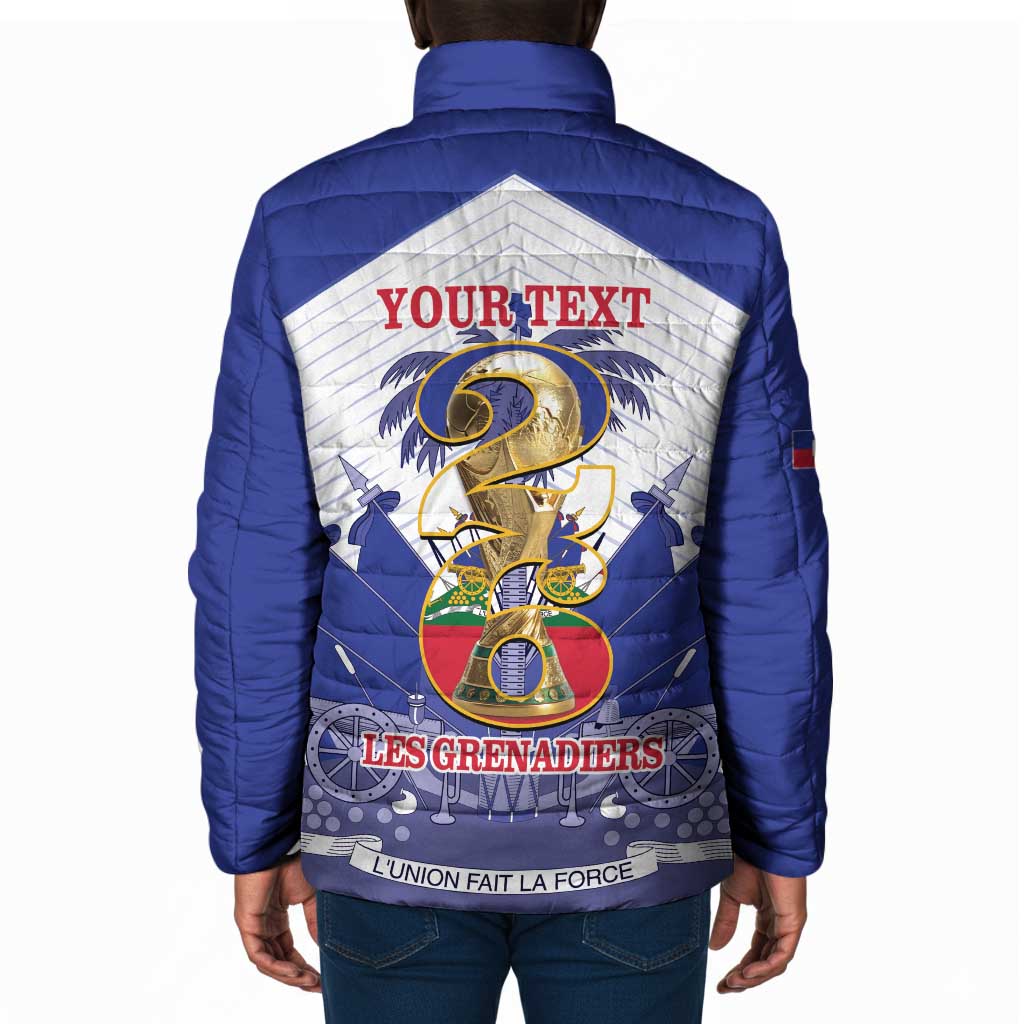 Personalized Les Grenadiers Haiti Football Padded Jacket 2026 Nou Retounen White Version