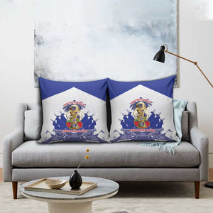 Les Grenadiers Haiti Football Pillow Cover 2026 Nou Retounen White Version