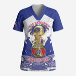 Personalized Les Grenadiers Haiti Football Scrub Top 2026 Nou Retounen White Version - African Pride