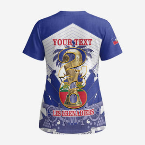 Personalized Les Grenadiers Haiti Football Scrub Top 2026 Nou Retounen White Version - African Pride