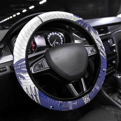 Les Grenadiers Haiti Football Steering Wheel Cover 2026 Nou Retounen White Version - African Pride