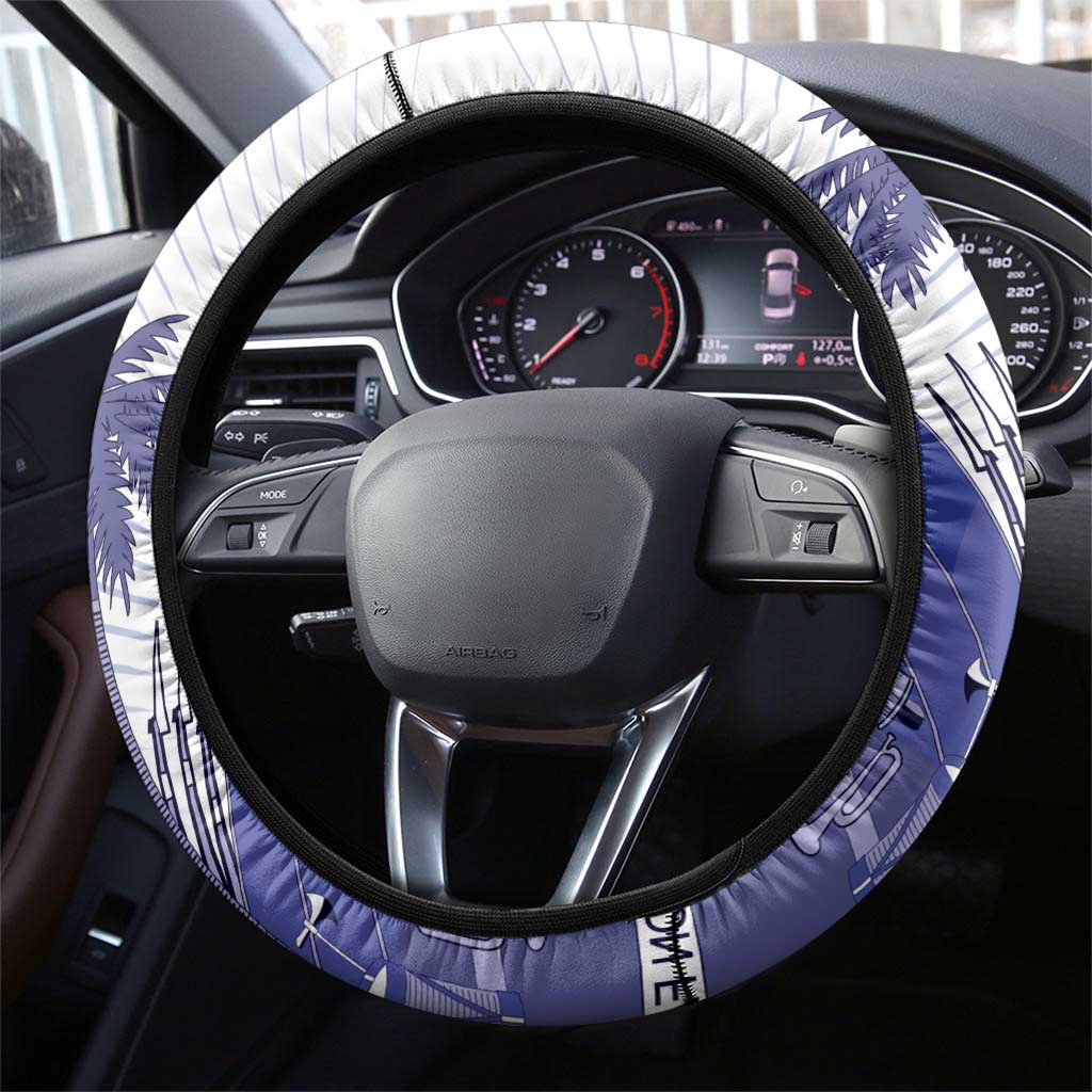 Les Grenadiers Haiti Football Steering Wheel Cover 2026 Nou Retounen White Version - African Pride