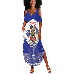 Personalized Les Grenadiers Haiti Football Summer Maxi Dress 2026 Nou Retounen White Version LT14