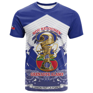Personalized Les Grenadiers Haiti Football T shirt 2026 Nou Retounen White Version LT14