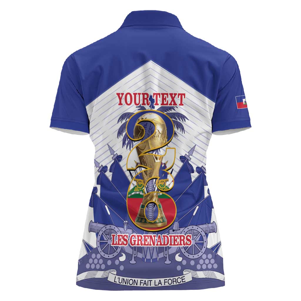 Personalized Les Grenadiers Haiti Football Women Polo Shirt 2026 Nou Retounen White Version LT14