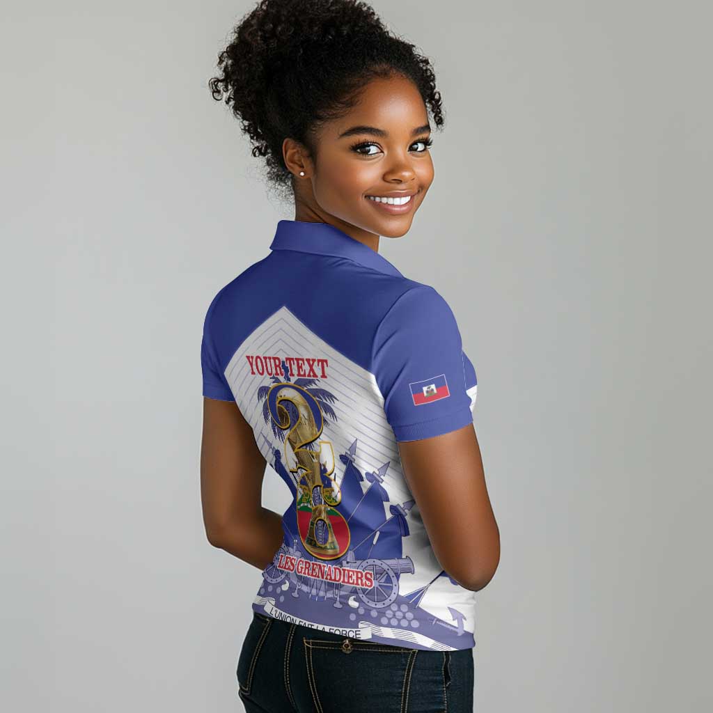 Personalized Les Grenadiers Haiti Football Women Polo Shirt 2026 Nou Retounen White Version LT14