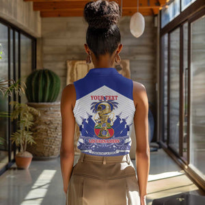 Personalized Les Grenadiers Haiti Football Women Sleeveless Polo Shirt 2026 Nou Retounen White Version - African Pride