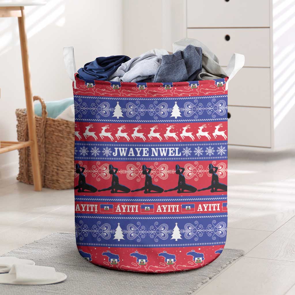 Afro Haiti Christmas Laundry Basket Jwaye Nwel Ayiti Neg Marron Veve Vodou - African Pride