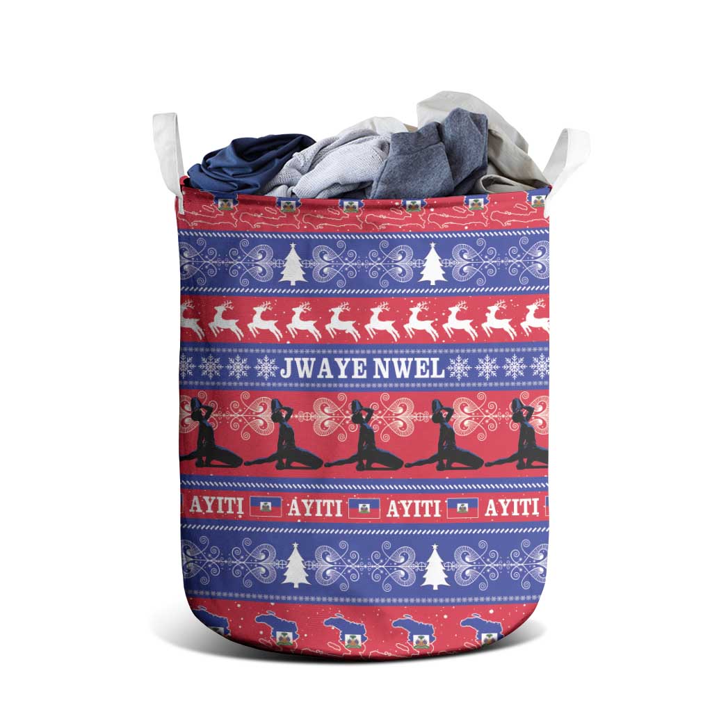 Afro Haiti Christmas Laundry Basket Jwaye Nwel Ayiti Neg Marron Veve Vodou - African Pride