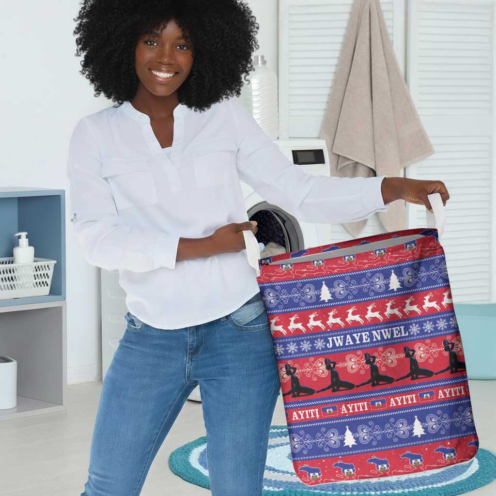 Afro Haiti Christmas Laundry Basket Jwaye Nwel Ayiti Neg Marron Veve Vodou - African Pride