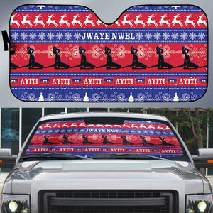 Haiti Christmas Auto Sun Shade Jwaye Nwel Ayiti Neg Marron Veve Vodou