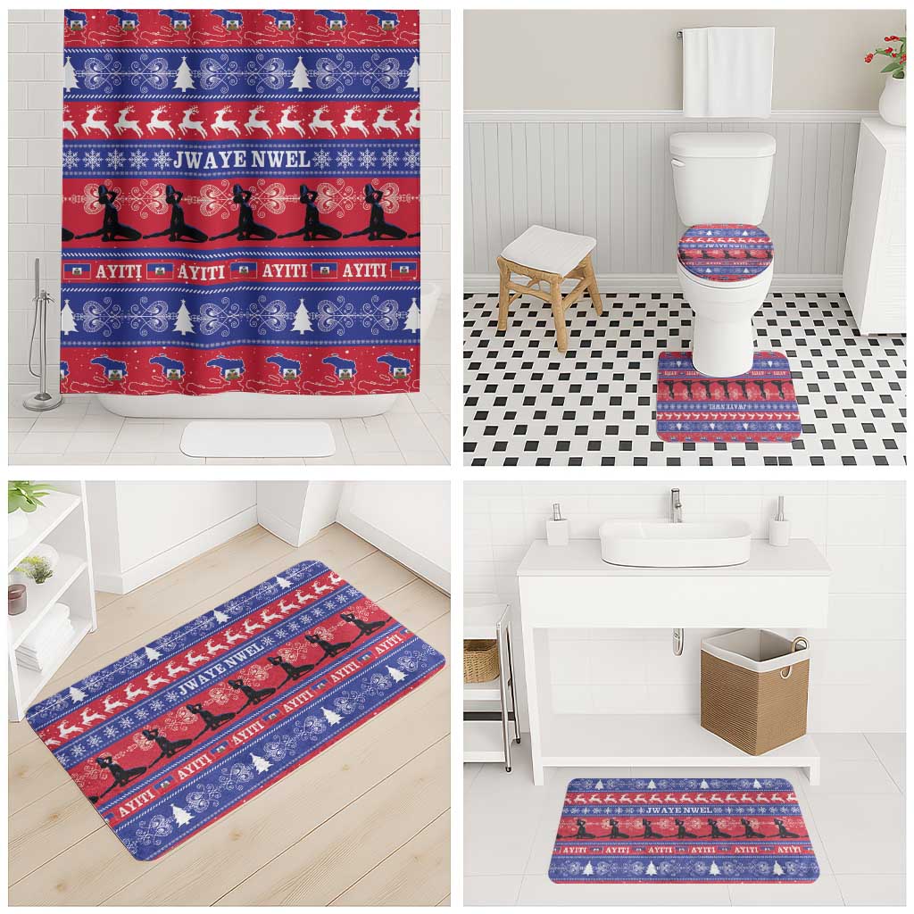 Haiti Christmas Bathroom Set Jwaye Nwel Ayiti Neg Marron Veve Vodou