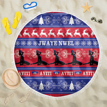 Afro Haiti Christmas Beach Blanket Jwaye Nwel Ayiti Neg Marron Veve Vodou - African Pride