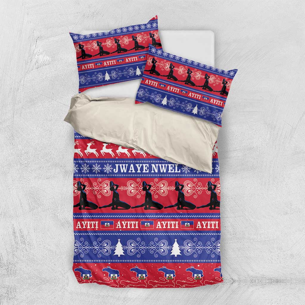 Afro Haiti Christmas Bedding Set Jwaye Nwel Ayiti Neg Marron Veve Vodou - African Pride