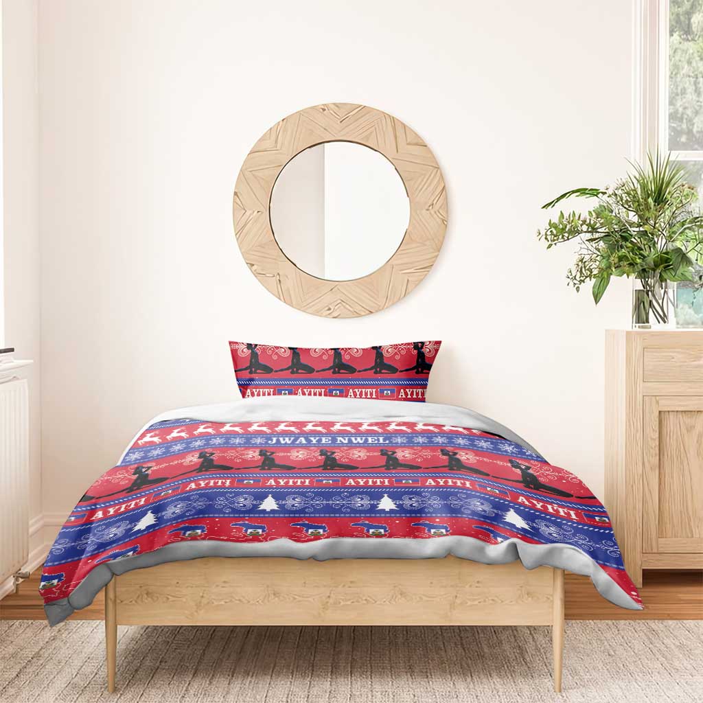Afro Haiti Christmas Bedding Set Jwaye Nwel Ayiti Neg Marron Veve Vodou - African Pride