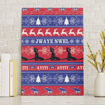 Afro Haiti Christmas Canvas Wall Art Jwaye Nwel Ayiti Neg Marron Veve Vodou - African Pride