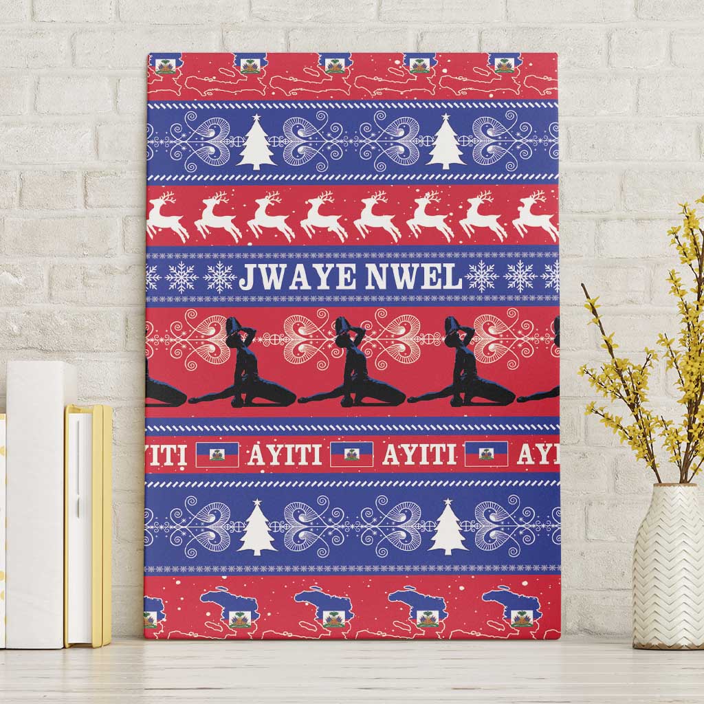 Afro Haiti Christmas Canvas Wall Art Jwaye Nwel Ayiti Neg Marron Veve Vodou - African Pride